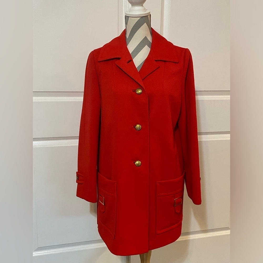 Beautiful Red Vintage Peacoat